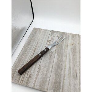 Vintage Craftsman Stainless Steel Meat Fork With Wooden Handle 11"